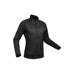 Kurtka polarowa hybrydowa turystyczna SH900 X-Warm męska. Czarne kurtki męskie QUECHUA, na zimę, m, bez wzorów, z elastanu, bez kaptura. Za 149.99 zł.