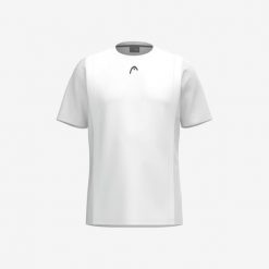 CLUB 25 Tech T-Shirt Boys. Białe t-shirty damskie Head, bez wzorów, z meshu, sportowe, bez kołnierzyka, bez ramiączek. W wyprzedaży za 135.00 zł.
