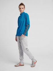 Bluza do piłki nożnej damska Hummel demi-zip hml AUTHENTIC. Niebieskie bluzy damskie Hummel, xl, bez wzorów, z materiału, eleganckie, bez ramiączek, bez kaptura. Za 210.90 zł.