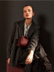 Sweter polo z domieszką wełny - szary. Szare swetry nierozpinane damskie Sinsay, l, bez wzorów, z wełny, bez kołnierzyka, bez ramiączek. Za 59.99 zł.