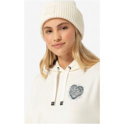 Czapka SUPER.NATURAL Krissini Beanie. Białe czapki damskie super.natural, bez wzorów, sportowe. Za 216.50 zł.