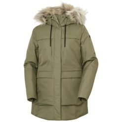 Parka dla kobiet Helly Hansen Coastal. Zielone parki damskie Helly Hansen, na zimę, bez wzorów, bez kaptura. W wyprzedaży za 917.45 zł.