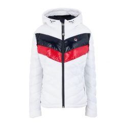 Kurtka narciarska damska Fila Open Box. Białe kurtki sportowe damskie Fila, na zimę, s, bez wzorów, z poliesteru, bez ramiączek, bez kaptura, narciarskie. Za 564.00 zł.