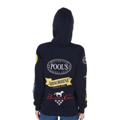Bluza z kapturem unisex z logo. Niebieskie bluzy damskie POOL'S, xl, bez wzorów, z bawełny, bez ramiączek, z kapturem. Za 568.50 zł.