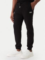 KARL LAGERFELD Spodnie dresowe 705782 561917 Czarny Regular Fit. Czarne spodnie sportowe męskie KARL LAGERFELD, m, bez wzorów, z bawełny. Za 439.99 zł.