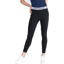 Calvin Klein Legginsy Czarny. Czarne legginsy damskie Calvin Klein, bez wzorów, z bawełny. Za 254.95 zł.