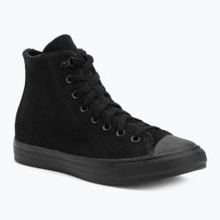 Trampki Converse Chuck Taylor All Star Hi Suede Faux Fur. Czarne trampki i tenisówki damskie Converse, bez wzorów, bez zapięcia. Za 259.99 zł.