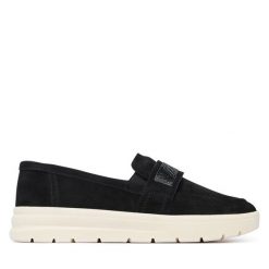 Półbuty Caprice. Czarne półbuty damskie Caprice, bez wzorów, bez obcasa, na płaskiej podeszwie, bez zapięcia. Za 399.99 zł.