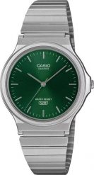 Zegarek Casio Collection Zegarek unisex zielona tarcza stal 35 mm (MQ-24DA-3ADF). Zielone zegarki męskie Casio, bez wzorów, ze stali. Za 196.99 zł.