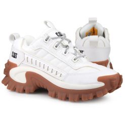 Buty sportowe do chodzenia Caterpillar ECO INTRUDER. Białe obuwie sportowe damskie CATERPILLAR, bez wzorów, bez zapięcia, trekkingowe. W wyprzedaży za 359.00 zł.