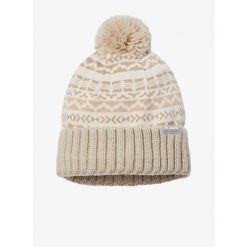 Czapka zimowa Columbia Sweater Weather Pom Beanie - chalk madras. Białe czapki damskie Columbia, na zimę, bez wzorów. Za 86.99 zł.