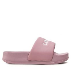 Klapki Levi's®. Czerwone klapki damskie bez wzorów, bez obcasa, bez zapięcia. Za 149.99 zł.