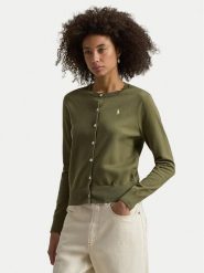 Polo Ralph Lauren Kardigan 211971871501 Khaki Slim Fit. Brązowe kardigany damskie Polo Ralph Lauren, m, bez wzorów, z bawełny, bez kołnierzyka. Za 859.99 zł.