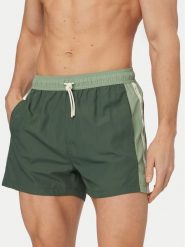 EA7 Emporio Armani Szorty kąpielowe 7M001679 AF21070 M7130 Zielony Regular Fit. Zielone kąpielówki męskie EA7 Emporio Armani, bez wzorów, z syntetyku. Za 329.99 zł.