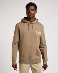MĘSKA BLUZA Z KAPTUREM LEE WOBBLY LEE HOODIE PEBBLE 112349358 LM54015544. Bluzy męskie Lee, m, bez wzorów, z kapturem. Za 169.99 zł.