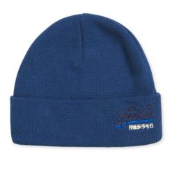 Czapka zimowa męska Superdry Orange Label Beanie. Niebieskie czapki męskie Superdry, na zimę, bez wzorów, z bawełny. Za 88.55 zł.