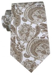 Męski Krawat - Chattier - Odcienie Jasnego Beżu, Duży Wzór Kwiatowy. Krawaty i muchy Chattier, bez wzorów, z tkaniny, eleganckie. Za 55.00 zł.