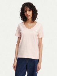 Gant T-Shirt Shield 4200750 Pomarańczowy jasny Regular Fit. Brązowe t-shirty damskie GANT, l, bez wzorów, z bawełny, bez kołnierzyka, bez ramiączek. Za 210.99 zł.