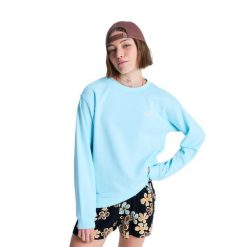 Bluza damska SURF STOKED TERRY VINT. Niebieskie bluzy damskie Roxy, m, bez wzorów, z bawełny, casualowe, bez ramiączek, bez kaptura. Za 189.99 zł.