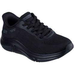 Buty sportowe damskie Skechers Bobs Sparrow Flex Too You. Czarne obuwie sportowe damskie Skechers, bez wzorów, bez zapięcia. Za 390.00 zł.