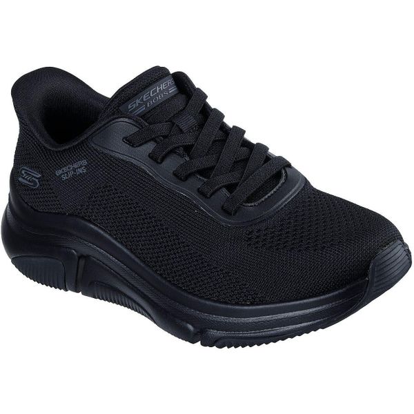 Buty sportowe damskie Skechers Bobs Sparrow Flex Too You. Czarne obuwie sportowe damskie Skechers, bez wzorów, bez zapięcia. Za 390.00 zł.