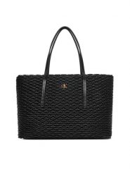 Calvin Klein Torebka LV04F3292G Czarny. Czarne shopperki damskie Calvin Klein, bez wzorów, ze skóry, bez dodatków. Za 519.99 zł.