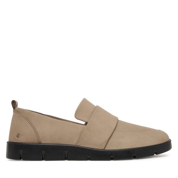 Półbuty ECCO. Brązowe botki damskie ecco, bez wzorów, bez obcasa, na płaskiej podeszwie, bez zapięcia. Za 389.99 zł.