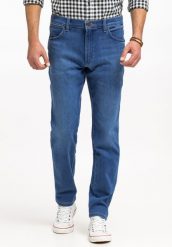 WRANGLER RIVER MĘSKIE SPODNIE JEANSOWE JEANSY DŻINSY RUSTIC W112361300. Jeansy męskie Wrangler, z jeansu. Za 229.99 zł.