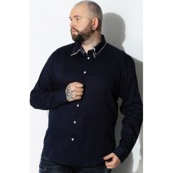 Granatowa Koszula Officiate. Niebieskie koszule męskie Born2be, m, bez wzorów, z materiału, bez kołnierzyka, bez ramiączek. Za 79.99 zł.