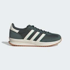 Buty ADIDAS RUN 70S 2.0 Zielony. Białe buty zimowe męskie Adidas, bez wzorów, ze skóry, bez obcasa, bez zapięcia. W wyprzedaży za 224.25 zł.