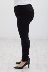 Klasyczne czarne spodnie Nita ze zwężoną nogawką PLUS SIZE XXL. Czarne spodnie materiałowe damskie Nasi partnerzy, bez wzorów, z elastanu, biznesowe, plus size, krótkie. Za 159.90 zł.