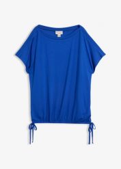T-shirt z lejącej wiskozy. Brązowe t-shirty damskie bonprix, bez wzorów, z wiskozy, bez kołnierzyka, bez ramiączek. Za 72.99 zł.