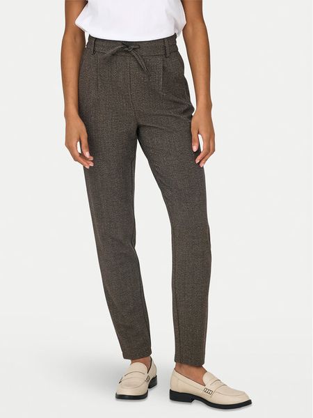 ONLY Spodnie materiałowe Poptrash 15330800 Szary Regular Fit. Szare spodnie materiałowe damskie ONLY, bez wzorów, z materiału. Za 121.99 zł.