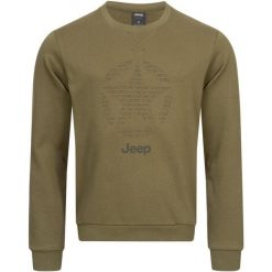 Jeep Męska Bluza z Okrągłym Dekoltem i Wzorem Gwiazdy. Bluzy męskie Jeep, m, bez wzorów, z bawełny, casualowe, bez ramiączek, bez kaptura. Za 207.99 zł.