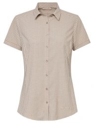Koszula damska Seiland Shirt III. Brązowe koszule damskie Vaude, bez wzorów, z materiału, bez kołnierzyka, bez ramiączek. Za 371.25 zł.