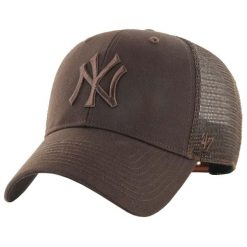 Czapka z daszkiem dla dorosłych MLB New York Yankees Branson Cap. Brązowe czapki damskie 47 Brand, bez wzorów, z bawełny, sportowe. Za 120.95 zł.