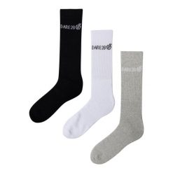 Skarpety Unisex Dla Dorosłych Crew (3 Sztuki). Białe skarpety męskie Dare 2B, bez wzorów, z bawełny. Za 93.99 zł.