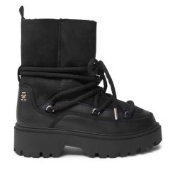 Śniegowce Tommy Hilfiger. Czarne śniegowce damskie Tommy Hilfiger, bez zapięcia. Za 569.99 zł.