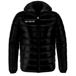 Damska Kurtka Puchowa Olanda. Czarne kurtki sportowe damskie Givova, xs, bez wzorów, z puchu, bez ramiączek, bez kaptura, trekkingowe. Za 261.99 zł.