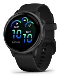 Zegarek Garmin Vivoactive 6 Black Slate. Czarne zegarki sportowe Garmin, bez wzorów. Za 1,454.99 zł.
