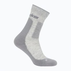 ICEBREAKER Skarpety damskie Merino Hike+ Medium Crew Blizzard hthr/alloy r.35-37. Szare skarpetki damskie Icebreaker, bez wzorów, z elastanu. Za 129.60 zł.