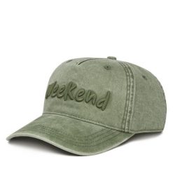 Czapka z daszkiem Weekend Max Mara. Brązowe czapki damskie Weekend Max Mara, bez wzorów. Za 359.99 zł.