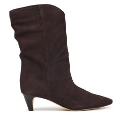 Kozaki MICHAEL Michael Kors. Brązowe kozaki damskie MICHAEL Michael Kors, bez wzorów, bez obcasa, na szpilce, bez zapięcia. Za 1,129.00 zł.