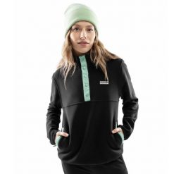 Bluza z grubego polaru damska Stowe-W. Czarne bluzy damskie SIROKO, m, bez wzorów, z polaru, bez ramiączek, bez kaptura. Za 250.00 zł.