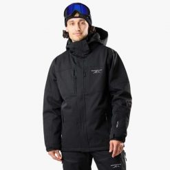 Kurtka narciarska męska Swedemount St. Anton Jacket SR wodoodporna. Czarne kurtki sportowe męskie SWEDEMOUNT, na zimę, m, bez wzorów, z tkaniny, bez kaptura, narciarskie. Za 599.99 zł.