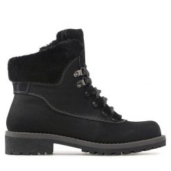 Trzewiki Lasocki. Czarne botki damskie Lasocki, bez wzorów, bez obcasa, na płaskiej podeszwie, bez zapięcia. Za 134.99 zł.