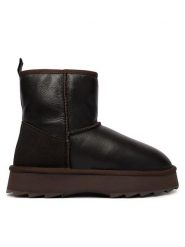 EMU Australia Śniegowce Sharky Mini Town Flatform W13340 Brązowy ciemny. Brązowe śniegowce damskie Emu Australia, ze skóry, bez zapięcia. Za 734.99 zł.
