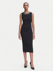 Rinascimento Sukienka koktajlowa CFM0012352003 Czarny Slim Fit. Czarne sukienki damskie Rinascimento, m, bez wzorów, z syntetyku, wizytowe, bez kołnierzyka, bez ramiączek. Za 784.99 zł.