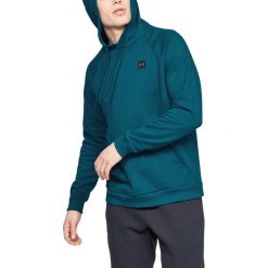 Under Armour Rival Bluza Niebieski Zielony. Niebieskie bluzy męskie Under Armour, s, bez wzorów, z bawełny, bez ramiączek, bez kaptura. Za 240.95 zł.