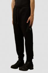 C.P. COMPANY Czarne męskie spodnie dresowe Jogging Pant. Czarne spodnie sportowe męskie C.P. Company, l, bez wzorów, z bawełny, do biegania. W wyprzedaży za 689.99 zł.